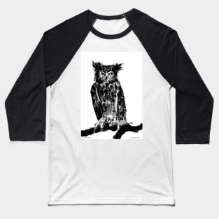 Long-eared owl Portrait Baseball T-Shirt